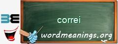 WordMeaning blackboard for correi